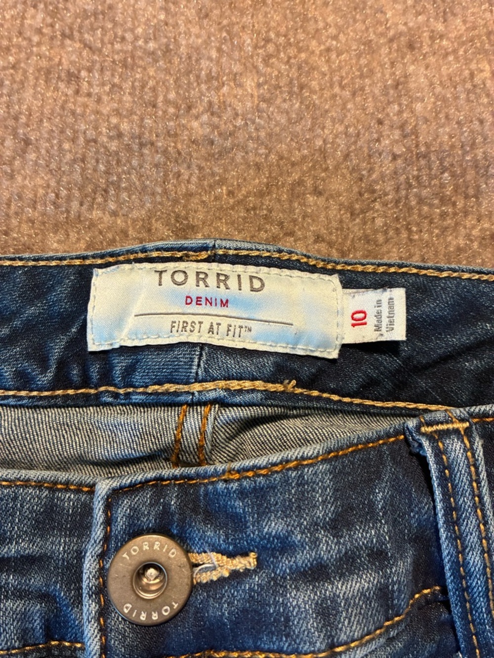 Torrid Medium Blue Distressed Roll-Cuff Denim Bermuda Shorts - Picture 4 of 8
